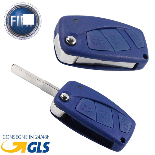 Guscio Chiave Compatibile Fiat Punto Panda Grande Punto Ducato 3 Tasti Ricambio Scocca Telecomando Alta Qualità