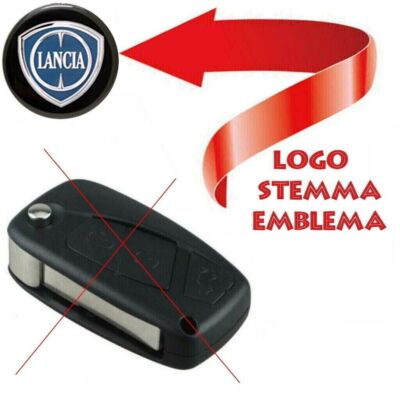 Fregio Emblema Universale per Guscio Chiave Telecomando Auto Lancia Y Ypsilon Delta Alta Qualità