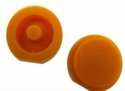 Guscio Chiave Telecomando Compatibile Per Smart Fortwo 450 - Cover Di Ricambio Con Pulsante In Gomma Arancione