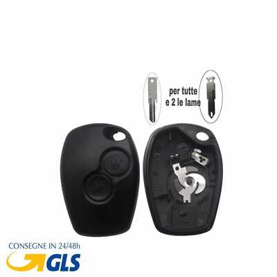 Guscio Cover Chiave Telecomando 2 Tasti Compatibile Con Renault Clio Modus Kangoo Twingo - Ricambio Protezione Pulsanti Gommati