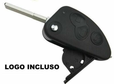 Guscio Cover Chiave Telecomando 3 Tasti Compatibile Con Alfa Romeo 147 156 166 GT - Ricambio Scocca Protettiva Nera
