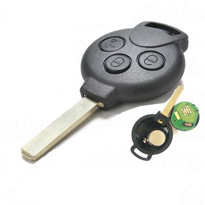 Chiave Telecomando 3 Tasti Compatibile Con Smart Fortwo 450 451 Forfour Roadster Con Chip Elettronico Integrato