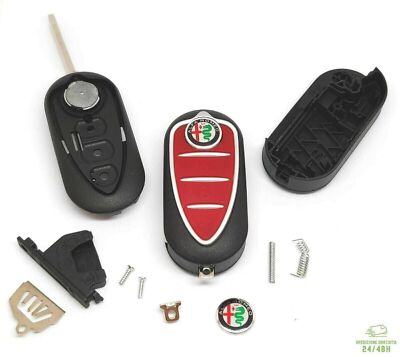 Guscio Cover Scocca Telecomando Chiave Compatibile Con Alfa Romeo Giulietta E Mito Kit Ricambio Completo 3 Tasti