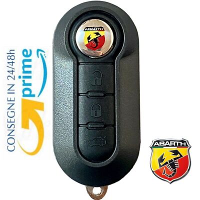 Guscio Cover Chiave Compatibile Per Fiat 500 L Punto Evo Panda Lancia Musa Ypsilon - Telecomando 3 Tasti Con Lama Vergine