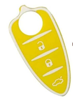 Gommino Ricambio 3 Tasti Giallo Per Telecomando Guscio Chiave Compatibile Con Alfa Romeo Mito E Giulietta
