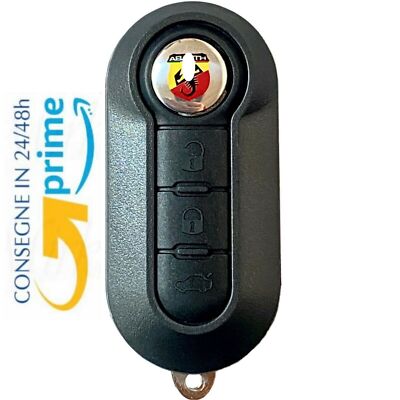 Guscio Chiave Telecomando Per Fiat 500 E Vari Modelli Scocca Di Ricambio 3 Tasti Alta Qualità