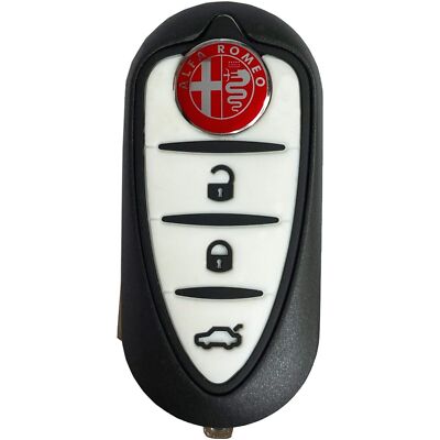 Guscio Cover Chiave 3 Tasti Telecomando per Alfa Romeo Mito e Giulietta Bianco Resistente