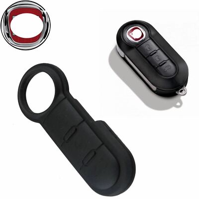 Tasti Di Ricambio Per Telecomando Chiave Fiat 500 Panda Punto Evo Bravo - Kit 3 Pulsanti In Gomma Alta Qualità