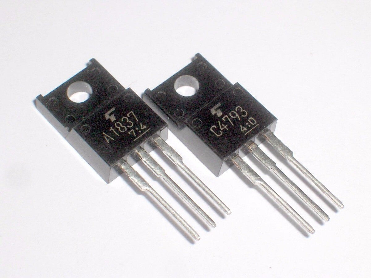 Coppia Transistor Complementari A1837 e C4793 - Kit 2 Pezzi 2SA1837 + 2SC4793 per Amplificatori Audio Alta Fedeltà