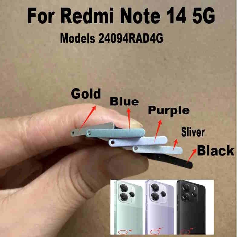 Vano Carrello Slot Scheda Sim e Micro SD per Xiaomi Redmi Note 14 5G Viola