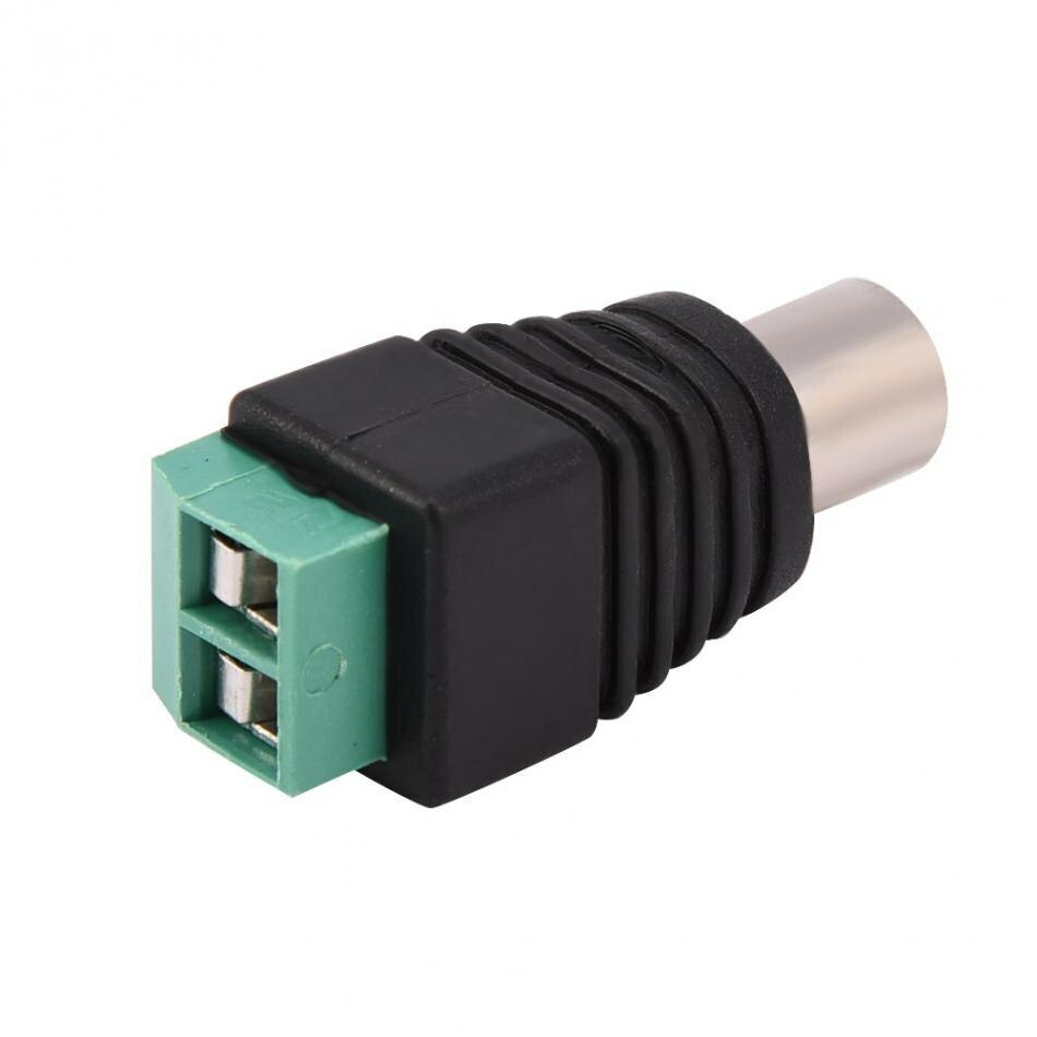 Coppia Di Connettori RCA Maschio Con Terminali A Vite Per Cablaggio Telecamere Di Videosorveglianza E Retromarcia