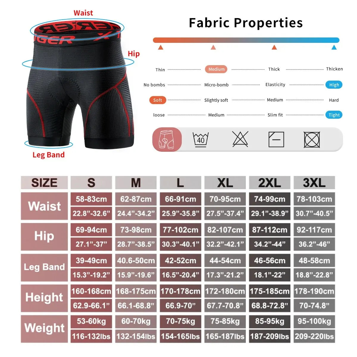 Pantaloncini da ciclismo in Spandessa per Uomini protezione UV