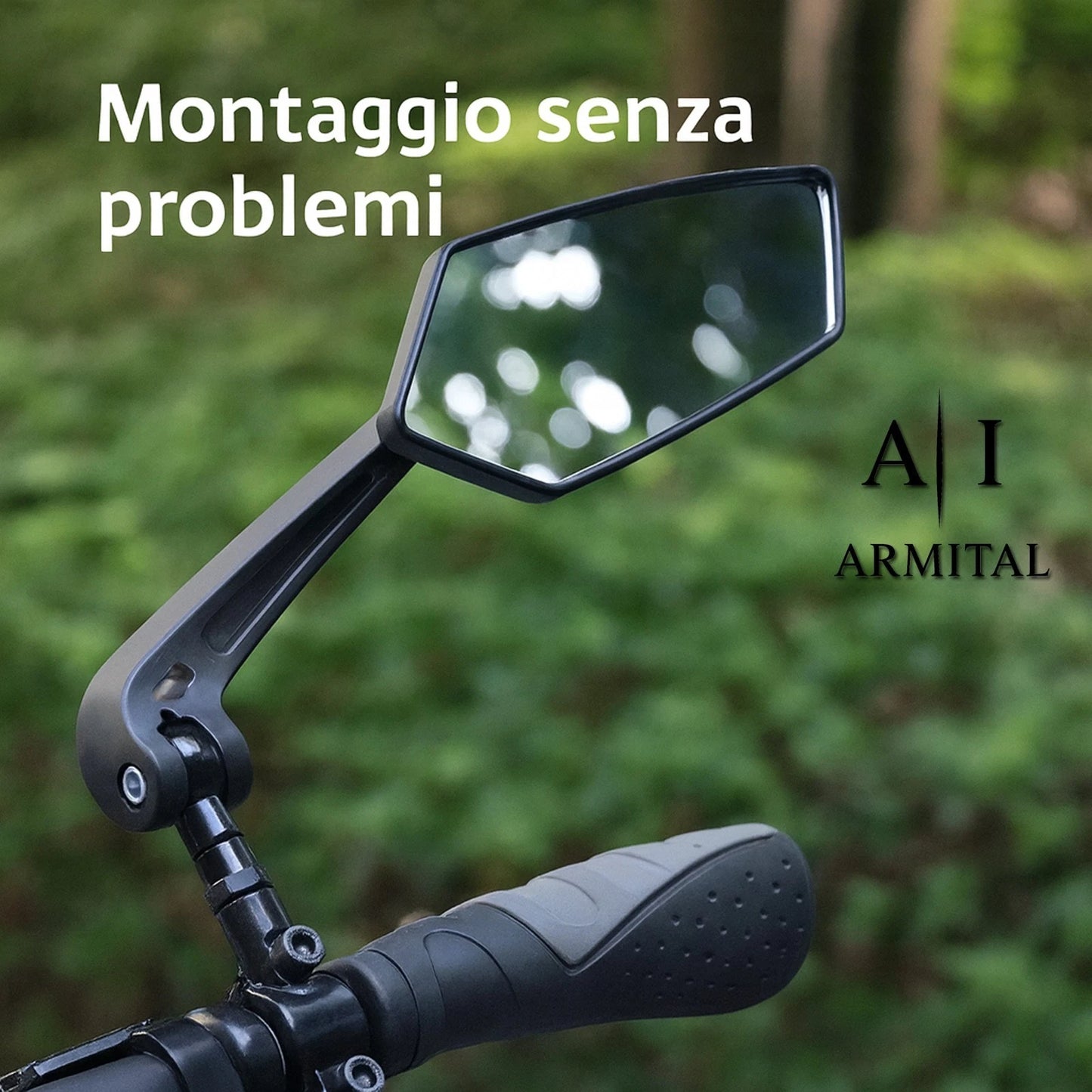 Coppia Specchietti Retrovisori Bici e Scooter Regolabili 360 Gradi HD Universali