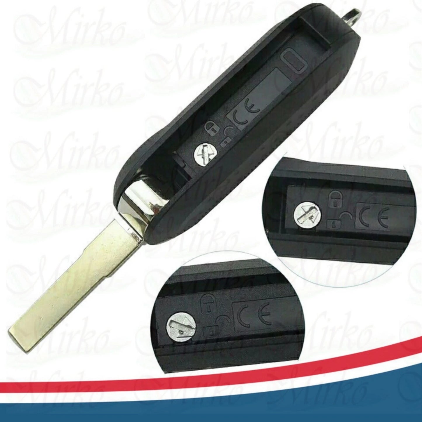 Guscio Cover Chiave Telecomando 3 Tasti Per Fiat 500 E Modelli Abarth Con Lama Vergine Ricambio Qualità Professionale