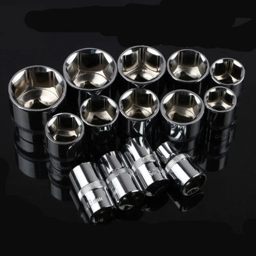 Set 12 Chiavi a Bussola con Cricchetto per Manutenzione Moto Bici e Auto
