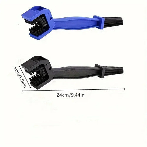 Coppia Spazzole Pulizia Catena Bici e Moto Strumento Manutenzione Universale