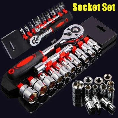 Set 12 Chiavi a Bussola con Cricchetto per Manutenzione Moto Bici e Auto