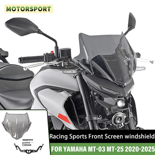 Parabrezza Anteriore Yamaha MT-03 e MT-25 2020-2025 in ABS Alta Qualità