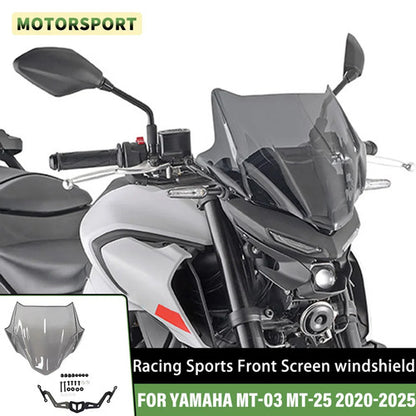 Parabrezza Anteriore Yamaha MT-03 e MT-25 2020-2025 in ABS Alta Qualità