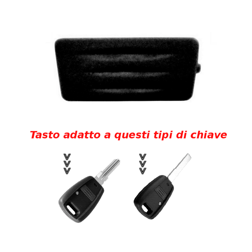 Gommino Tasto Chiave Nero Compatibile Fiat Punto 188, 500, 600, Doblo, Stilo – Ricambio Auto di Qualità