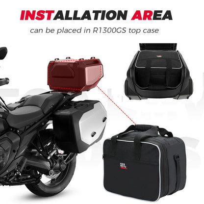 Borsa Interna Espandibile Per Valigie Laterali E Top Case Vario Compatibile Con BMW R1300GS E Adventure 2023-2024 - Tessuto Impermeabile Alta Resistenza 30 Litri