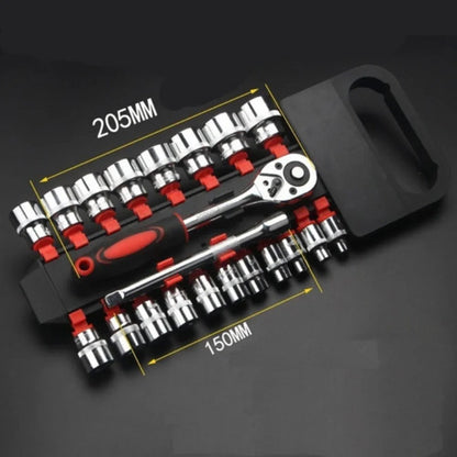 Set Chiavi a Bussola 12 Pezzi per Moto e Bici con Cricchetto e Bussole 4-13mm