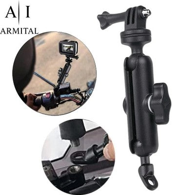 Supporto Specchietto Moto per GoPro e Action Cam in Alluminio Rinforzato con Rotazione 360 Gradi e Sistema Antivibrazione Professionale