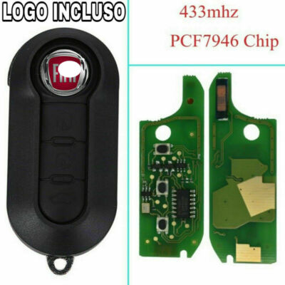 Chiave Telecomando Compatibile Per Fiat 500X Panda Lancia Punto Evo Tecnologia 433MHz Con Chip Transponder Integrato
