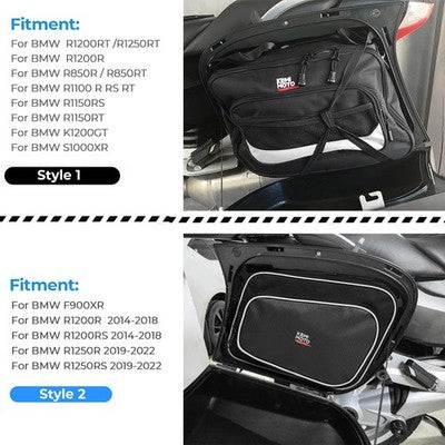 Borse Interne Laterali Per Moto Touring Compatibili Con Serie R R1200RS R1250RS R1100GS E Modelli RT - Coppia Di Borse Da Viaggio Espandibili In Tessuto Impermeabile