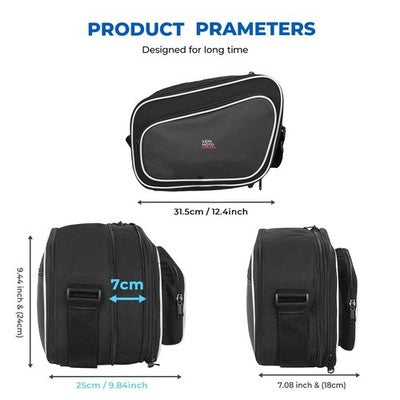 Borse Interne Laterali Per Moto Touring Compatibili Con Serie R R1200RS R1250RS R1100GS E Modelli RT - Coppia Di Borse Da Viaggio Espandibili In Tessuto Impermeabile