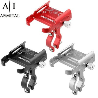 Supporto Smartphone Universale in Lega di Alluminio Rotazione 360 Gradi per Bicicletta Moto MTB E-Bike e Scooter Professionale Anti-Vibrazione