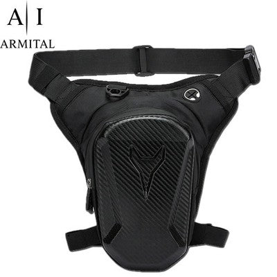 Marsupio Da Gamba Moto Impermeabile In Eva Guscio Rigido Borsa Cosciale Regolabile E Tracolla Multiuso Nera