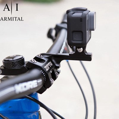 Supporto Manubrio Professionale in Alluminio per Action Cam Compatibile con GoPro Hero 12 11 10 9 Attacco Universale per Bicicletta Moto e MTB Stabile e Resistente