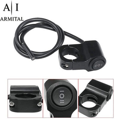 Interruttore Manubrio Moto Universale 22mm Impermeabile 12V 10A Comando Luci LED Tre Posizioni Lega Di Alluminio Per Moto Scooter ATV