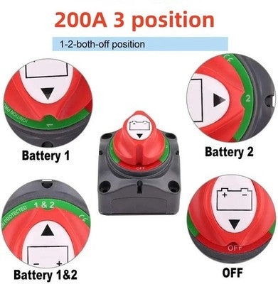 Staccabatteria Professionale In Ottone 12V-24V Per Barche Camper E Auto 200A-300A Interruttore Di Isolamento Batteria Universale