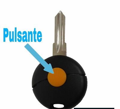 Tasto Di Ricambio In Gomma Per Telecomando Smart Fortwo 450 Prima Serie Pulsante Chiave Alta Qualità