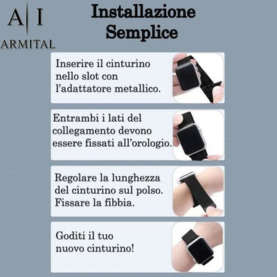 Cinturino Milanese in Acciaio Inox per Apple Watch 38-49mm Maglia Metallica Regolabile con Chiusura Magnetica Universale