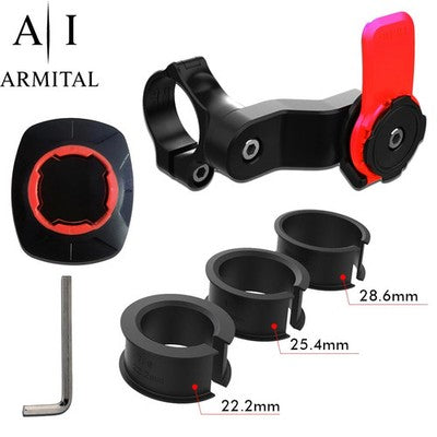 Supporto Cellulare Universale Per Moto E Bici Rotazione 360 Gradi Con Adesivo 3M Ultra Resistente E Sistema Di Sgancio Rapido