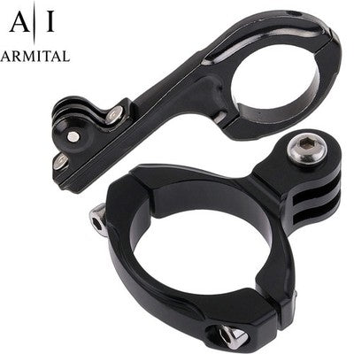 Supporto Manubrio Professionale in Alluminio per Action Cam Compatibile con GoPro Hero 12 11 10 9 Attacco Universale per Bicicletta Moto e MTB Stabile e Resistente