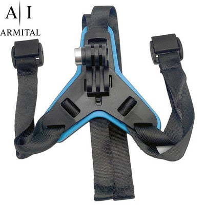 Supporto Mentoniera Universale Per Casco Integrale Con Attacco Per Action Cam Riprese POV Stabili Con Base Antiscivolo E Cinghia Regolabile