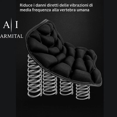 Cuscino Sella Moto Universale in Gel 3D Ergonomico e Traspirante Antiscivolo per Comfort Lunghe Distanze e Riduzione Vibrazioni