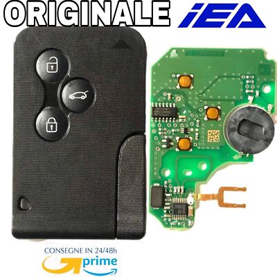 Telecomando Chiave a Scheda 3 Tasti per Renault Megane e Scenic Frequenza 433MHz con Transponder PCF7947