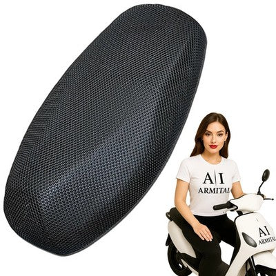 Coprisella Moto Universale In Rete 3D Traspirante Antiscivolo Protezione UV Comfort Honeycomb Taglie M L