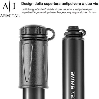 Mini Pompa Portatile Per Bicicletta 100 PSI In Lega Di Alluminio Valvola Presta E Schrader Per MTB Bici Da Corsa E BMX