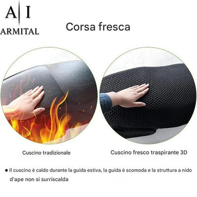 Coprisella Moto Universale In Rete 3D Traspirante Antiscivolo Protezione UV Comfort Honeycomb Taglie M L