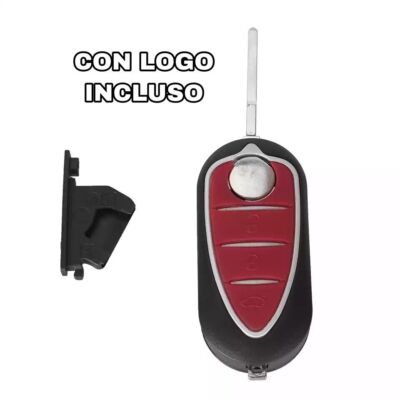 Guscio Cover Scocca Per Chiave Telecomando Alfa Romeo 3 Tasti Compatibile Con Mito E Giulietta Nero