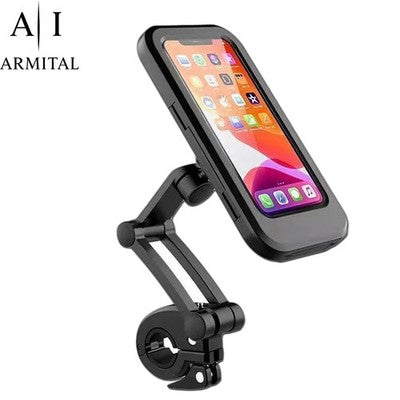 Supporto Cellulare Impermeabile Per Moto E Bici Rotazione 360 Gradi Touch Screen Universale Fino A 6.7 Pollici Anti Vibrazione