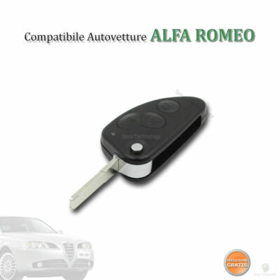 Guscio Scocca Per Chiave Telecomando 3 Tasti Compatibile Con Alfa Romeo 147 156 166 Gt Ricambio Di Alta Qualità