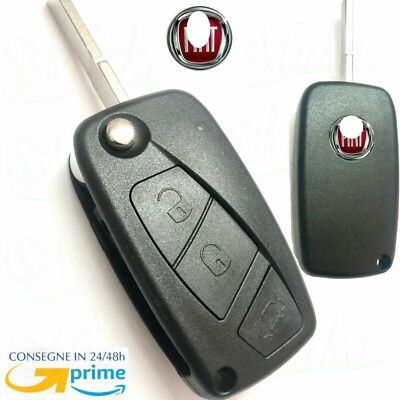 Guscio Cover Chiave Telecomando 3 Tasti Compatibile Con Fiat Grande Punto Panda Lancia - Ricambio Qualità Premium Senza Elettronica