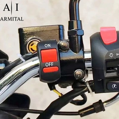 Interruttore Universale Manubrio Moto 12V 10A Per Luci LED E Faretti Supplementari ATV Quad Certificato CE